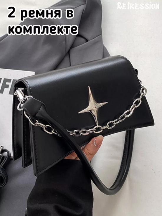 Сумка-багет через плечо