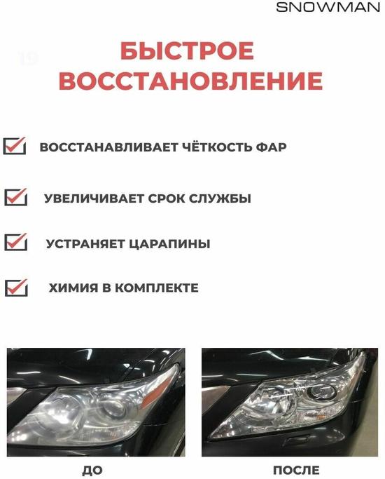 Набор для полировки фар
