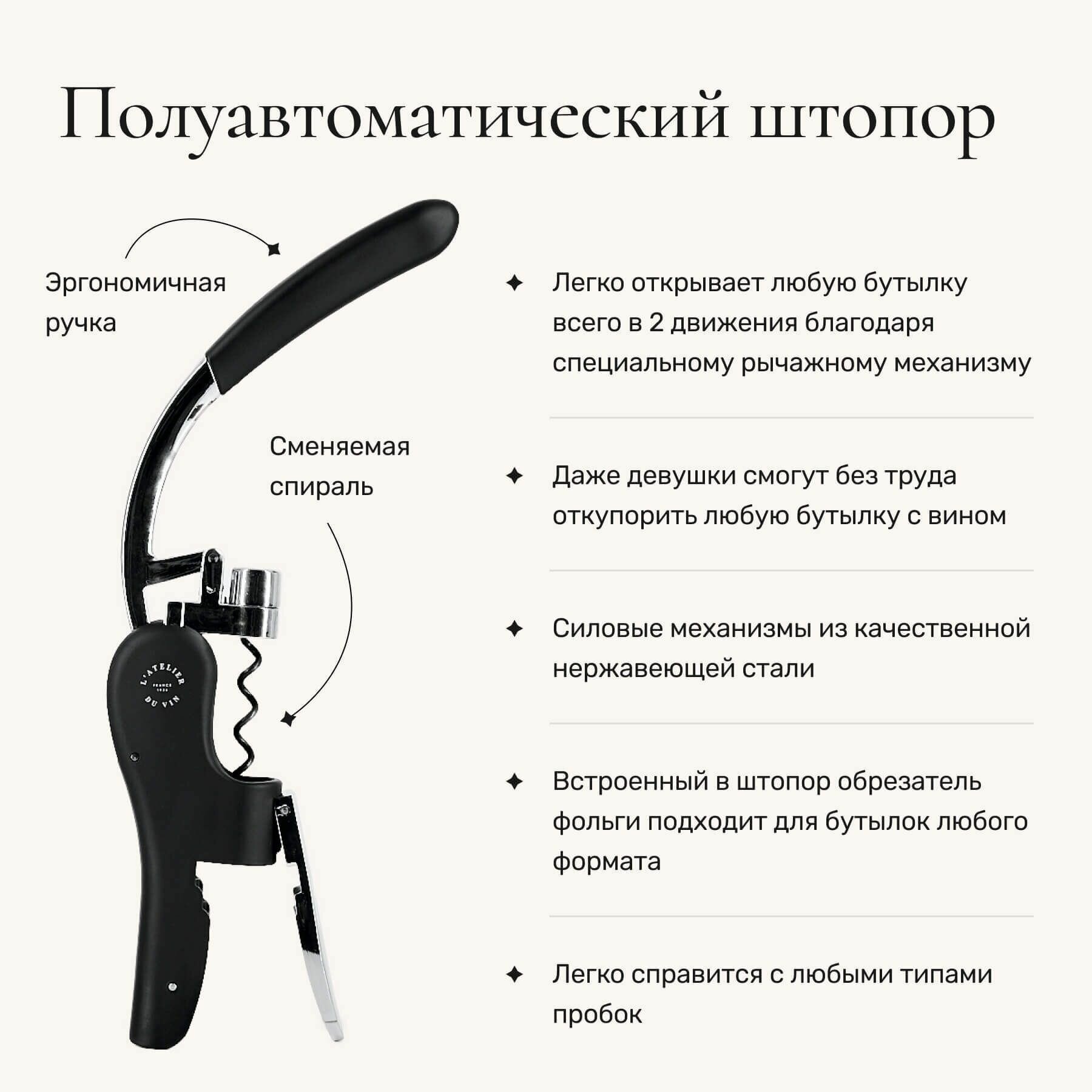 Набор аксессуаров для вина L'Atelier Du Vin
