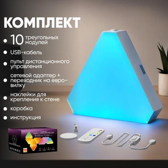 Настенный модульный светильник «Треугольники»