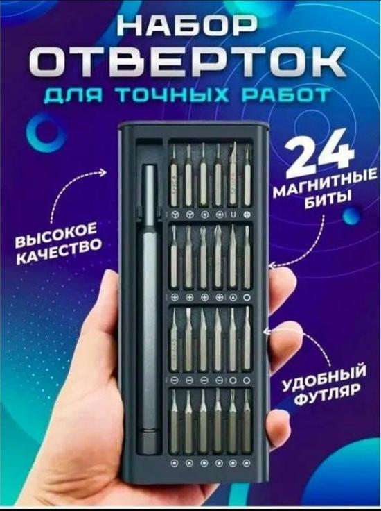 Набор профессиональных отвёрток с магнитными насадками.