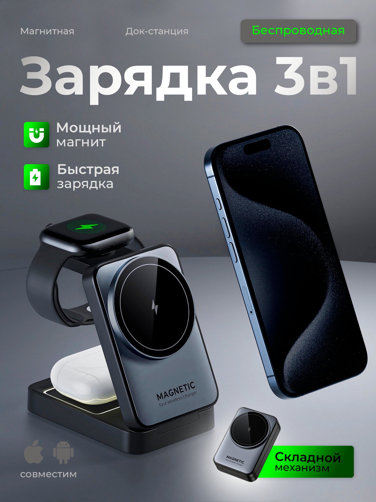 Беспроводная зарядка Magsafe